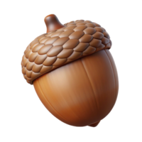 vibrant artistic A single acorn, highly detailed, with realistic textures and warm, brown hues high resolution png