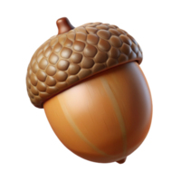 magnificent classic A single acorn, highly detailed, with realistic textures and warm, brown hues authentic png