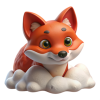 extraordinary artistic A curious red fox peering out from behind a snowdrift, its fur covered in delicate snowflakes, in a charming, storybook style genuine png