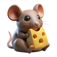 beautiful modern A tiny field mouse nibbling on a piece of cheese, illuminated by a single ray of light, in a detailed, miniature style premium png