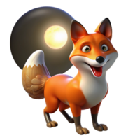 wonderful artistic A sly fox with a chicken in its mouth, illuminated by the moonlight, in a dramatic, chiaroscuro style professional png