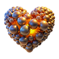 impressive artistic A swarm of nanobots forming the shape of a human heart, glowing with a warm golden light, particle effects, biopunk style genuine png