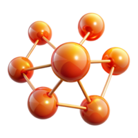 elegant classic A network of interconnected, glowing orbs, in warm shades of orange and red, with a radiant, ambient lighting and a minimalist style 4K png