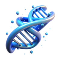 impressive creative A DNA strand unraveling, glowing with a bright blue light, data streams flowing along it, rendered in a scientific style professional png