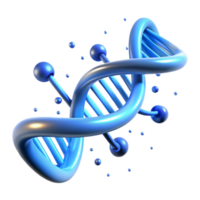 impressive minimalist A DNA strand unraveling, glowing with a bright blue light, data streams flowing along it, rendered in a scientific style premium png
