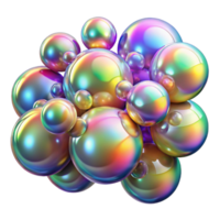vibrant classic A field of shimmering, iridescent bubbles, in a spectrum of rainbow colors, with a bright, sparkling lighting and a whimsical style original png