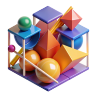 stunning rustic A geometric composition of intersecting planes and shapes, using bold colors and sharp lines, with a graphic lighting and a minimalist style high quality png