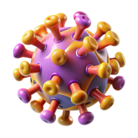 serene rustic A microscopic view of a virus, abstracted into geometric shapes and vibrant colors, with bright lighting and a scientific style high quality png