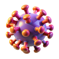 beautiful contemporary A microscopic view of a virus, abstracted into geometric shapes and vibrant colors, with bright lighting and a scientific style professional png
