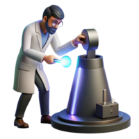 impressive vintage A dramatic, chiaroscuro painting of a scientist working on a breakthrough technology in a laboratory, illuminated by a single light source genuine png