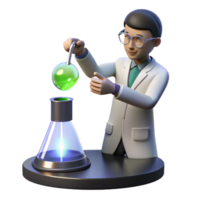 stunning artistic A dramatic, chiaroscuro painting of a scientist working on a breakthrough technology in a laboratory, illuminated by a single light source professional png