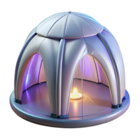 beautiful traditional Inflatable pavilion, translucent fabric illuminated from within, festival atmosphere, experimental style authentic png