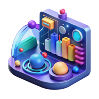 serene traditional A stylized, art illustration of a futuristic interface with complex data visualizations, illuminated by a dynamic color scheme high quality png