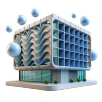 impressive vintage Kinetic facade, moving elements responding to environmental conditions, dynamic architecture style, daylight rendering high resolution png