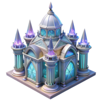vibrant classic Crystal palace, intricate latticework, refracted light, magical atmosphere, fantasy art style detailed png