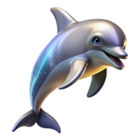 impressive vintage A playful bottlenose dolphin leaping out of the ocean, illuminated by sparkling sunlight, in a dynamic, photorealistic style detailed png
