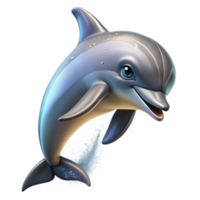 extraordinary classic A playful bottlenose dolphin leaping out of the ocean, illuminated by sparkling sunlight, in a dynamic, photorealistic style exclusive png