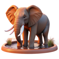 magnificent vintage A majestic African elephant drinking from a watering hole, bathed in the warm glow of sunset, in a realistic wildlife documentary style authentic png