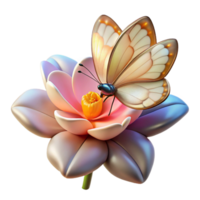 extraordinary minimalist A delicate butterfly perched on a vibrant flower, lit by soft, diffused sunlight, in a macro photography style exclusive png