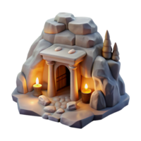 vibrant contemporary Subterranean dwelling, carved into rock, soft ambient lighting, mystical atmosphere original png