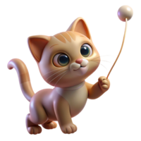impressive modern A playful kitten batting at a string, illuminated by soft window light, in a charming, photographic style high resolution png