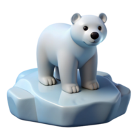 impressive abstract A lone polar bear standing on an ice floe, surrounded by a vast, icy landscape, in a stark, monochromatic style exclusive png