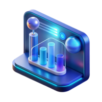 stunning rustic A sleek, holographic interface displaying complex scientific data, illuminated by the cool blue light of the display, in a minimalist, art style premium png