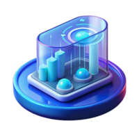 stunning minimalist A sleek, holographic interface displaying complex scientific data, illuminated by the cool blue light of the display, in a minimalist, art style original png