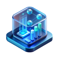 extraordinary rustic A sleek, holographic interface displaying complex scientific data, illuminated by the cool blue light of the display, in a minimalist, art style high resolution png