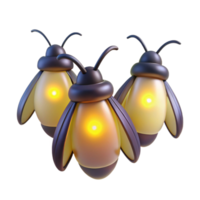 magnificent classic A group of fireflies glowing in the twilight, soft ethereal light, magical realism style high quality png