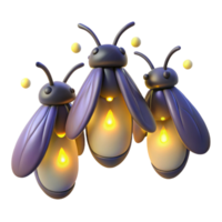 impressive traditional A group of fireflies glowing in the twilight, soft ethereal light, magical realism style 4K png
