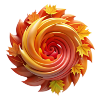 beautiful abstract A swirling vortex of autumn leaves, vibrant reds, oranges, and yellows, dynamic movement, abstract art style original png