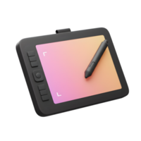 A Sleek Modern Graphic Drawing Tablet with Stylus Pen for Digital Art and Design Professionals png