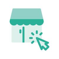 A minimalistic symbol reflecting the essence of the online store vector