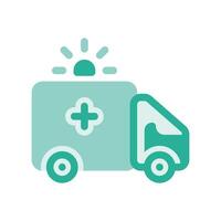 A minimalistic symbol reflecting the essence of the ambulance vector