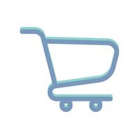 An icon made in a simplified style empty shopping cart vector
