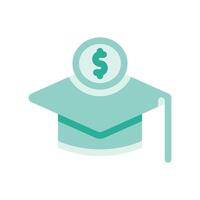 A minimalistic symbol reflecting the essence of the paid education vector