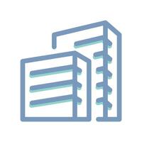 An icon made in a simplified style high rise building vector