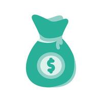 A minimalistic symbol reflecting the essence of the money bag vector