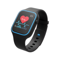 Modern Smartwatch Displaying Heart Rate and Health Metrics. A Sleek Fitness Tracker for Daily Wellness Monitoring png