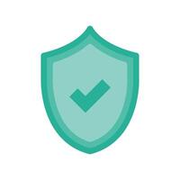 A minimalistic symbol reflecting the essence of the shield, checkmark vector