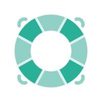 A minimalistic symbol reflecting the essence of the life preserver vector