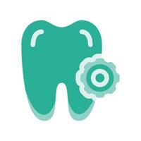 A minimalistic symbol reflecting the essence of the tooth treatment vector