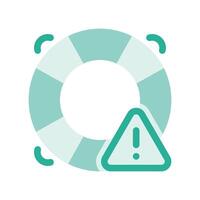 A minimalistic symbol reflecting the essence of the lifeline, danger vector