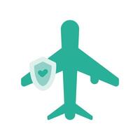 A minimalistic symbol reflecting the essence of the flight safety vector
