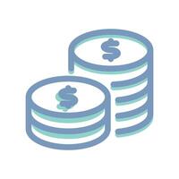 An icon made in a simplified style stack of coins vector