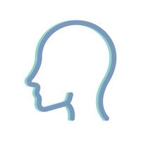 An icon made in a simplified style human head vector