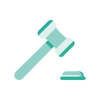A minimalistic symbol reflecting the essence of the judicial gavel vector