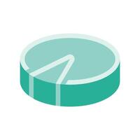 A minimalistic symbol reflecting the essence of the pie, schedule vector