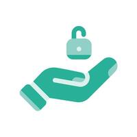 A minimalistic symbol reflecting the essence of the hand, safety vector